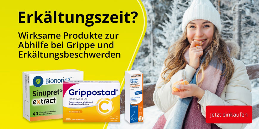 Produkte zur Linderung typischer Erkältungssymptome