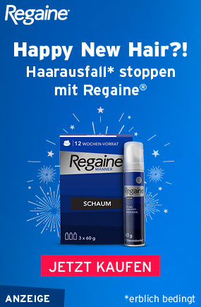 Regaine Männer Schaum bei erblich bedingtem Haarausfall