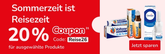 20 % Extra-Rabatt auf ausgewählte Haleon-Produkte - Weitere Bedingungen siehe Fußnote 31