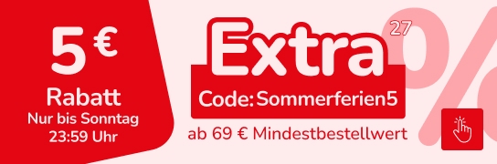 5 € Extra-Rabatt auf alles mit Code Sommerferien5 - Weitere Bedingungen siehe Fußnote 27