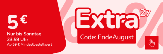 5 € Extra-Rabatt auf alles - Weitere Bedingungen siehe Fußnote 27