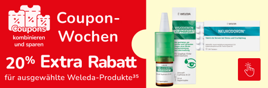 20 % Extra-Rabatt auf ausgewählte Weleda-Produkte - Weitere Bedingungen siehe Fußnote 35