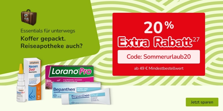 20 % Extra Rabatt mit Code Sommerurlaub20 - Weitere Bedingungen siehe Fußnote 27
