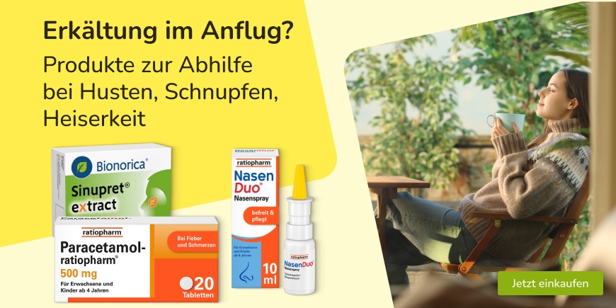 Produkte zur Abhilfe bei Husten, Schnupfen und Heiserkeit