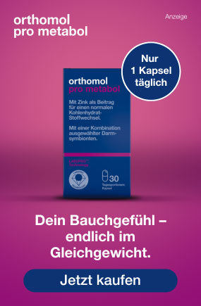 Nahrungsergänzungsmittel Orthomol pro metabol mit 10 ausgewählten Darmsymbionten und Zink – Nur eine Kapsel täglich
